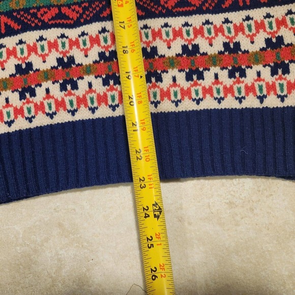 J Crew Classic Fair Isle Womens XS Lambs Wool Multicolor Knit Crewneck Sweater - Picture 7 of 16